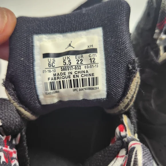 Nike Air Jordan 1 Retro '93 Kid's Size Size 6C - Picture 7 of 8